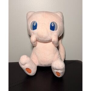 10" Pokémon Mew Plush 3rd Round Korean Licensed Hands on Face Pink Stuffed Toy